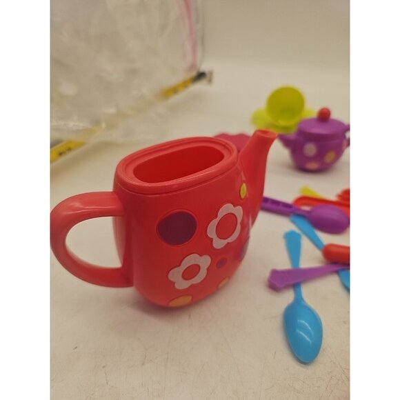 Little Tikes Kitchen Pretend Play Dishes Huge Lot Silverware Cups Teapots - Picture 2 of 9